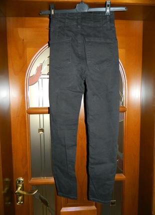 10-12 років джинси чорні із завищеною талією на дівчинку підлітка bershka8 фото