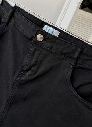 Черная юбка  котон джинсового покроя10 фото