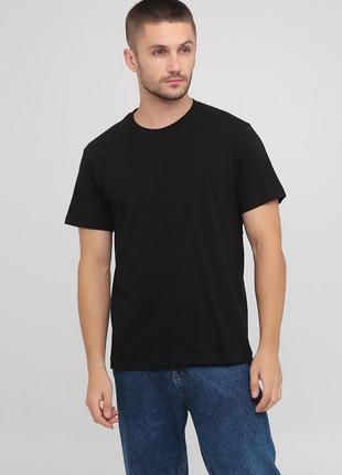 Чоловіча літня футболка батального розміру чорна 5xl