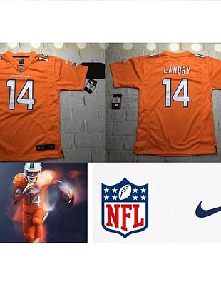 Оригінальна футболка nfl nike jarvis landry orange miami dollphins color rush legend jersey