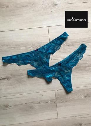 Розкішні мереживні жіночі трусики стрінги ann summers1 фото