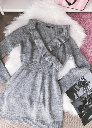 Платье-туника плотный мохер.