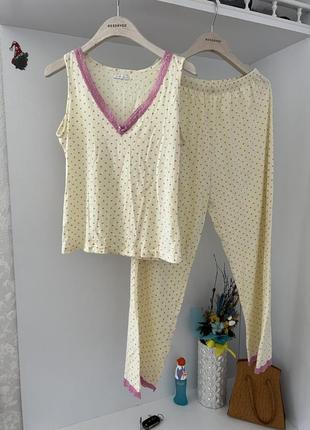 Крутая пижама в горошек primark