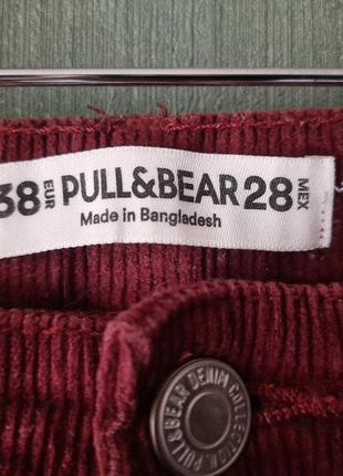 Вельветовые брюки pull &amp; bear.3 фото