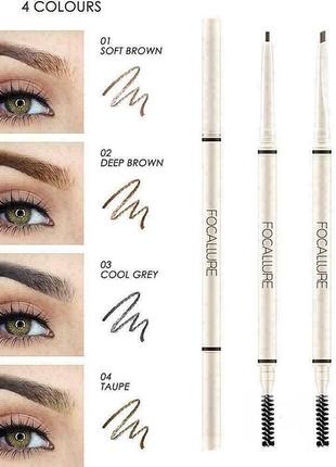 Карандаш для бровей focallure artist superfine eyebrow waterproof pencil