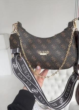 Сумка коричневая guess5 фото