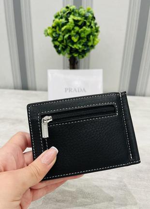 Зажим для денег в стиле prada ,зажим кожаный мужской2 фото