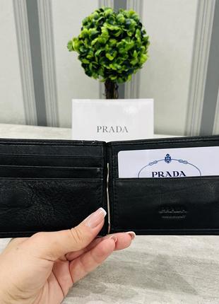 Зажим для денег в стиле prada ,зажим кожаный мужской3 фото