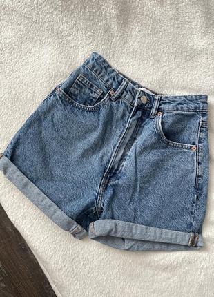 Сині джинсові шорти мом бермуди zara1 фото
