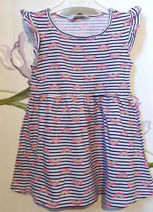 Трикотажний літній легкий сарафан туніка сукня плаття плаття primark для дівчинки 4-5 років