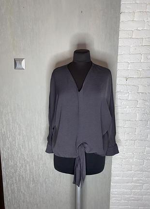 Оригінальна блуза блузка з вузликом на животі  великого розміру new look, xxl 52-54р