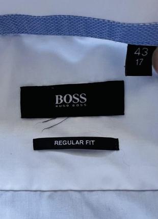 Рубашка hugo boss белая классическая рубашка5 фото