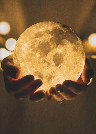 Популярный дизайнерский ночник moon lamp 15 см на аккумуляторе с пультом3 фото