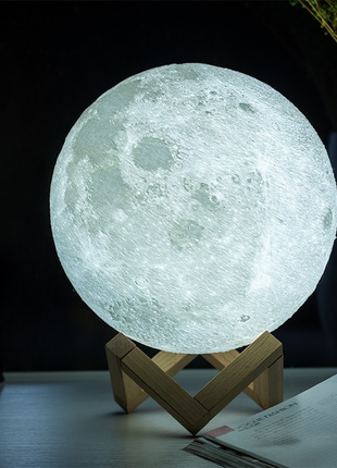 Популярный дизайнерский ночник moon lamp 15 см на аккумуляторе с пультом2 фото