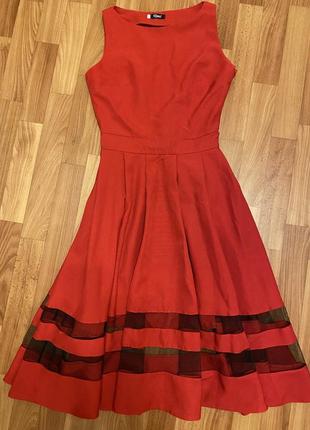 Роскошное платье красного цвета р.xs-s2 фото