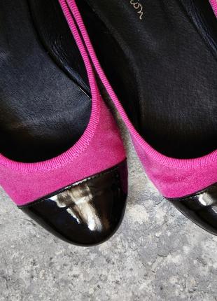 Замшеві туфлі для дівчинки jane shilton, рожеві балетки 36 розміру, стильні туфлі2 фото