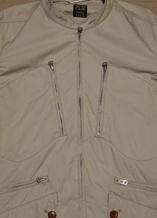 Легкая х/б бесподкладочная куртка цвета топленого молока paul smith jeans англия xl.2 фото