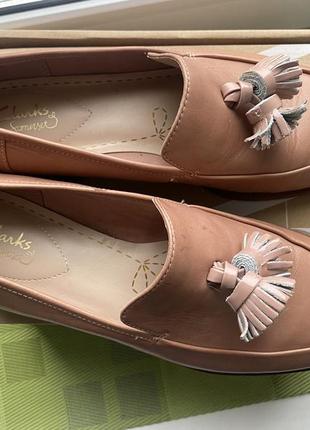 Лоферы clark's 38 размер 24,5 см стелька