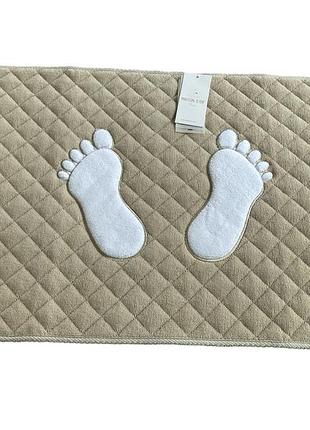 Рушник-килимок maison d'or pas pas beige бавовна ножний 50-80 см бежевий