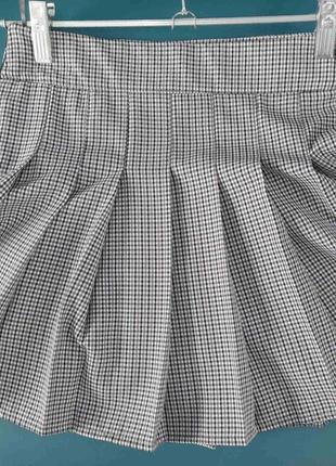 Спідничка в клітинку, юбка пліссе, шкільна спідничка3 фото