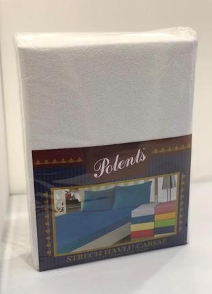 Махровые простыни на резинке polents beyaz хлопок 220-240 см белая