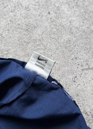 Nike men's vintage blue shorts embroidered logo винтажные шорты9 фото