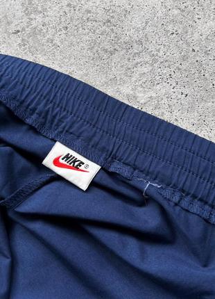 Nike men's vintage blue shorts embroidered logo винтажные шорты8 фото