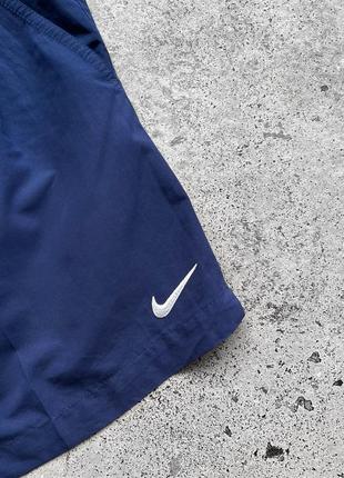 Nike men's vintage blue shorts embroidered logo винтажные шорты6 фото