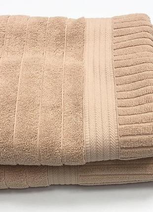Махровое полотенце gestepe luxe 50-90 см пудра