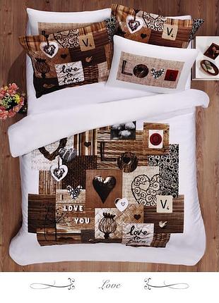 Комплект постільної білизни le vele love spring series сатин 220-200 см