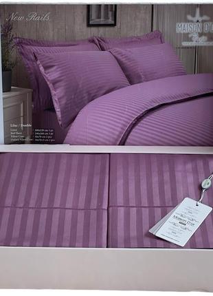 Комплект постельного белья maison d'or new rails lilac сатин 220-200 см лиловый