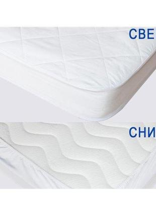 Наматрацник-чохол теп ecoblank мікрофібра 90-200 см+30 см білий