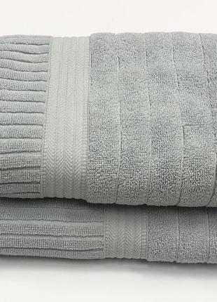 Махровий рушник gestepe luxe 50-90 см сірий