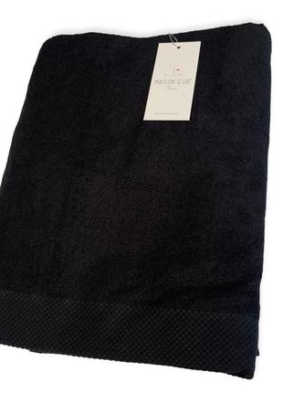 Полотенце maison dor artemis black микрокоттон 85-150 см черное
