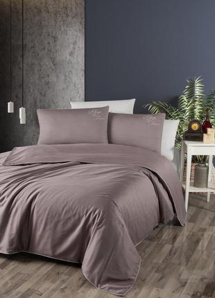 Комплект постельного белья first choice deluxe satin timeless lilac хлопок 220-200 см лиловый