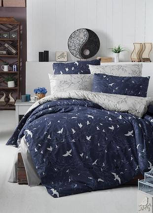 Постельное белье first choice ranforce freedom navy blue ранфорс 200-220 см синий