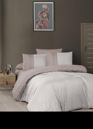 Комплект постельного белья first choice deluxe chackers duet champagne & powder хлопок 220-200 см кремовый