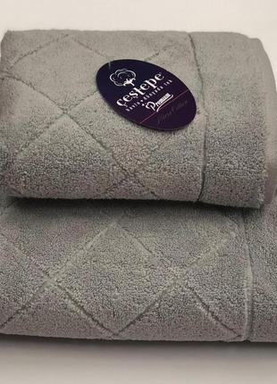 Рушник gestepe premium eva 50-90 світло-сірий