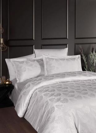 Комплект постельного белья first сhoice jacquard satin series nichol raindrops хлопок 220*200 см капучино