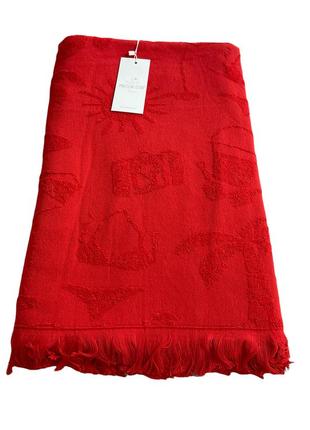 Пляжное полотенце maison dor miami red хлопок 100-200 см красное