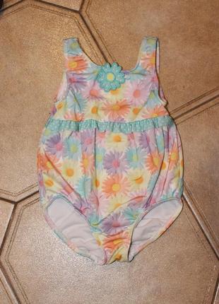 Детский сдельный купальник 9-18 мес для девочки цельный