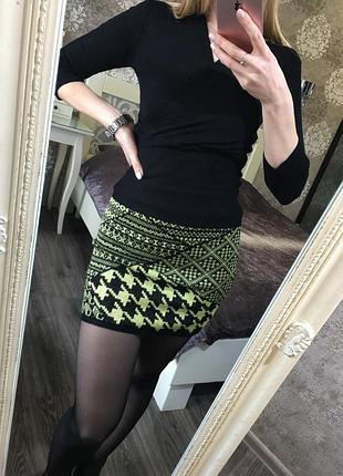 Спідниця трикотажна з люрексом