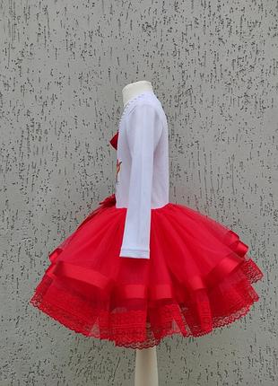 Костюм карамельки набор одежды три кота красная юбочка футболка с именем детский...