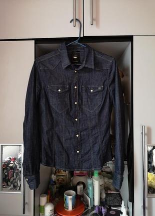 Джинсовая рубашка g-star raw tacoma slim shirt3 фото