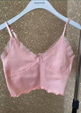 Коралово-персиковий топ hm