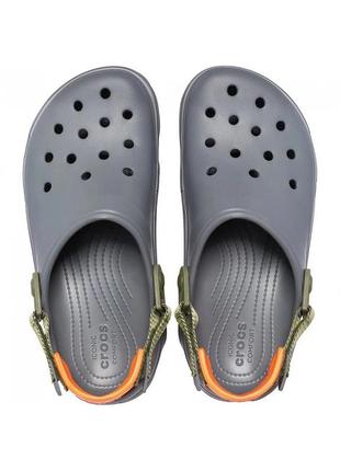 Шлепанцы сабо кроксы мужские серые crocs 45-46 m11 28 см