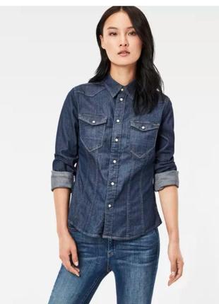 Джинсовая рубашка g-star raw tacoma slim shirt2 фото