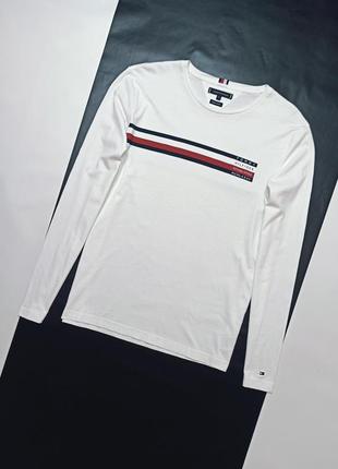 Кофта лонгслив мужской белый tommy hilfiger. размер - xl.