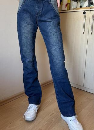 Новые прямые синие джинсы