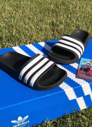 Дитячі шльопанці сланці adidas adilette aqua black white